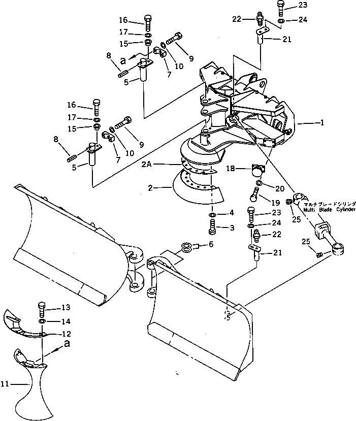 Схема запчастей Komatsu WA300-1 - MULTI ОТВАЛ НЕСУЩИЙ ЭЛЕМЕНТ(№.-) СПЕЦ. APPLICATION ЧАСТИ