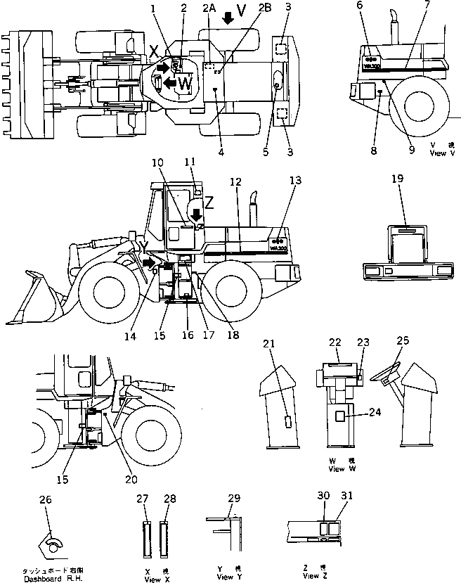 Схема запчастей Komatsu WA300-1 - МАРКИРОВКА (ЯПОН.) (№-)(№-) МАРКИРОВКА¤ ИНСТРУМЕНТ И РЕМКОМПЛЕКТЫ