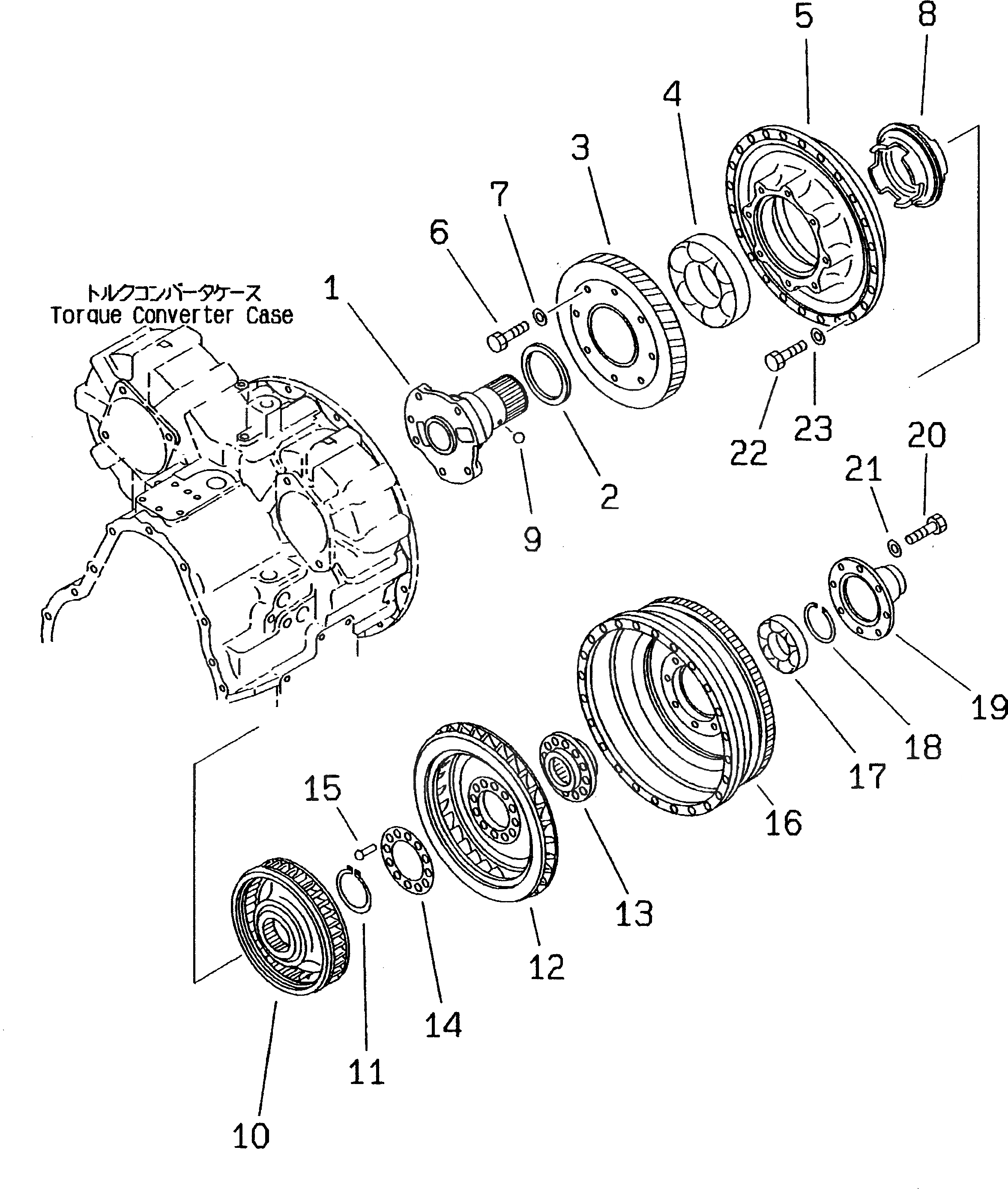 Схема запчастей Komatsu WA300-3A-XW - ГИДРОТРАНСФОРМАТОР (СНЕГОУБОРОЧН. СПЕЦ-Я.)(№-) ТРАНСМИССИЯ