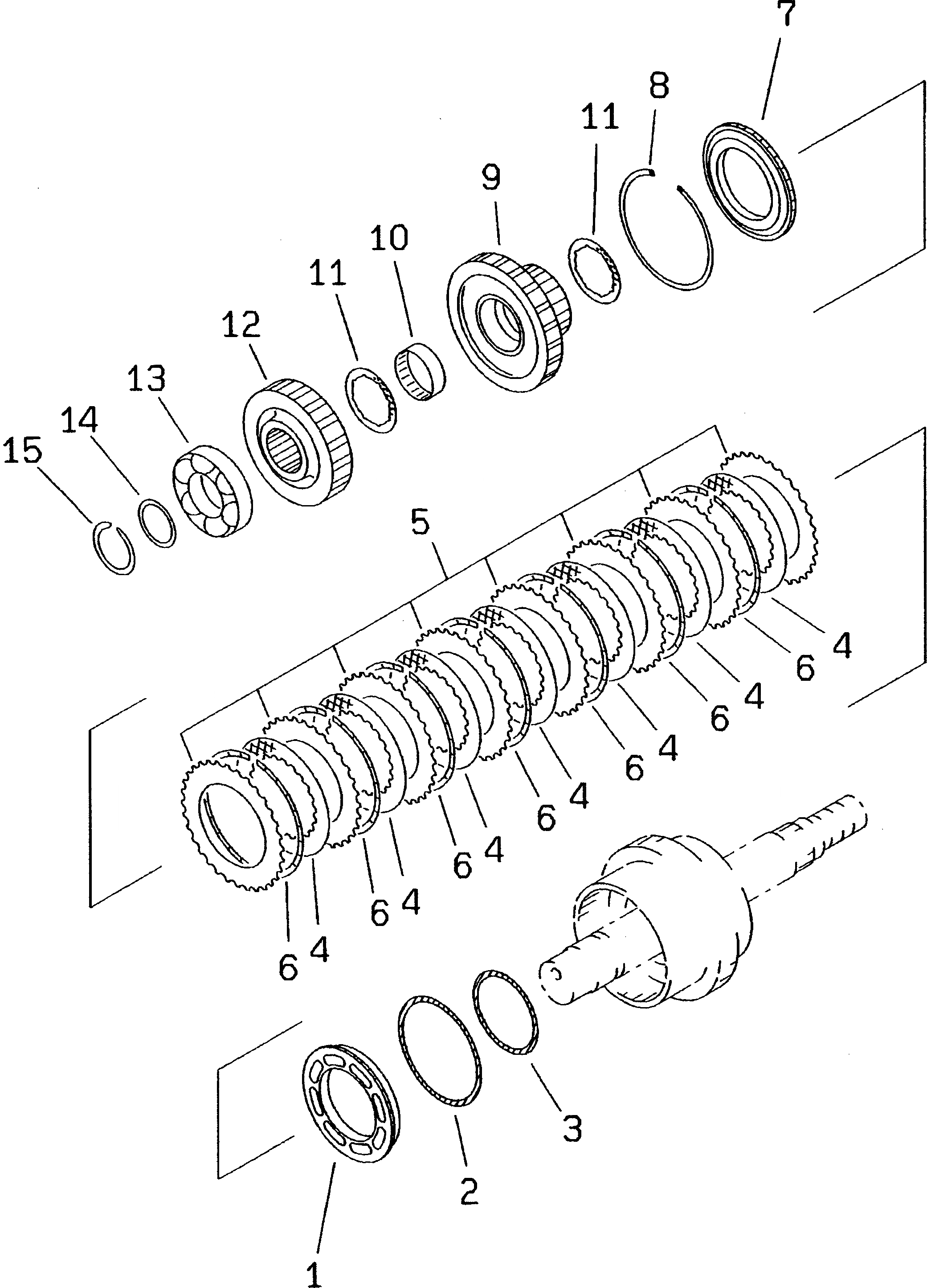 Схема запчастей Komatsu WA300-3A-XW - ТРАНСМИССИЯ (2 МУФТА) (СНЕГОУБОРОЧН. СПЕЦ-Я.)(№-) ТРАНСМИССИЯ