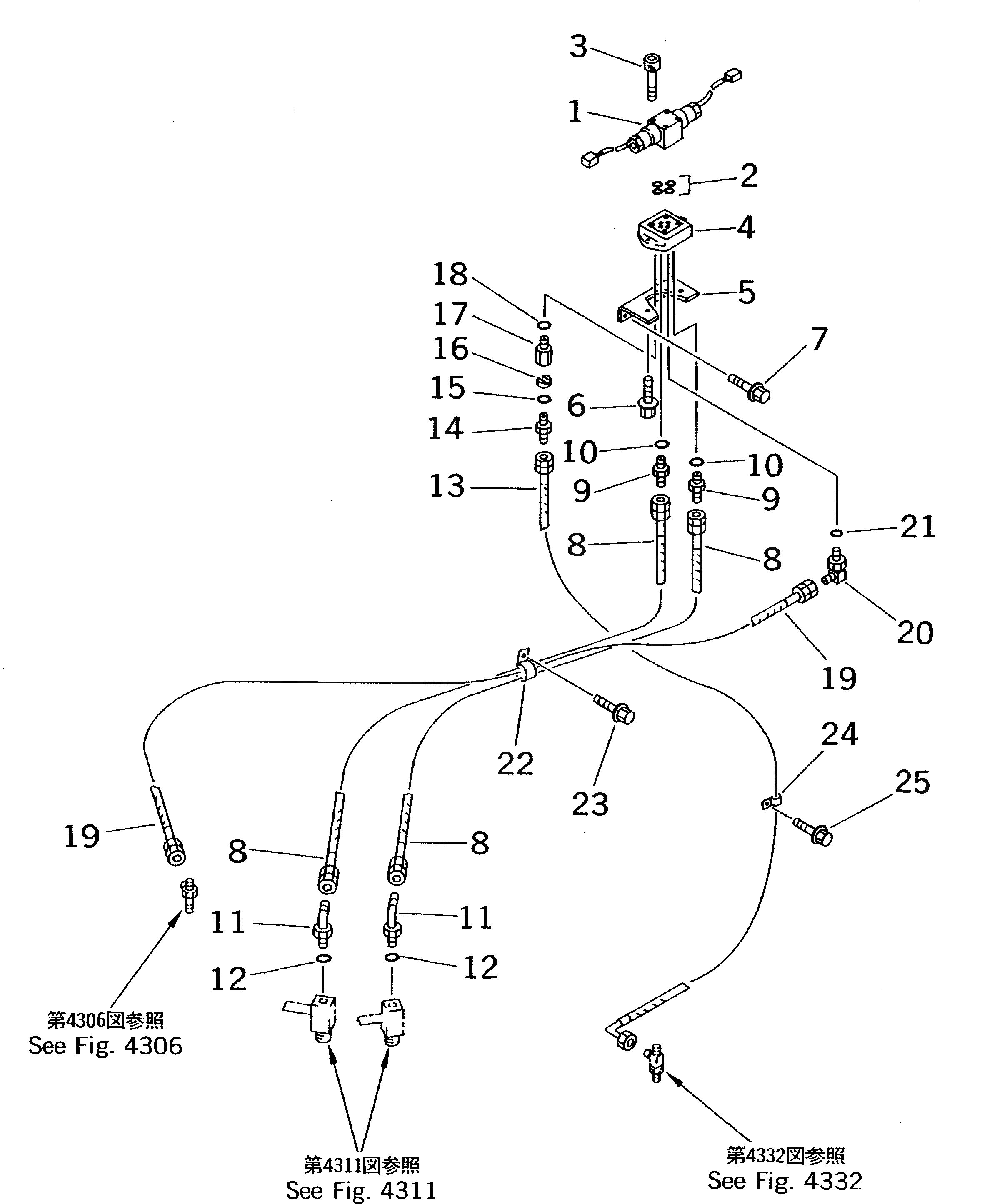 Схема запчастей Komatsu WA300-3A-X - ГИДРОЛИНИЯ (ANTI SLIP СИСТЕМАУПРАВЛЕНИЯ ПОВОРОТОМ ЛИНИЯ)(№-) РУЛЕВ. УПРАВЛЕНИЕ И СИСТЕМА УПРАВЛЕНИЯ