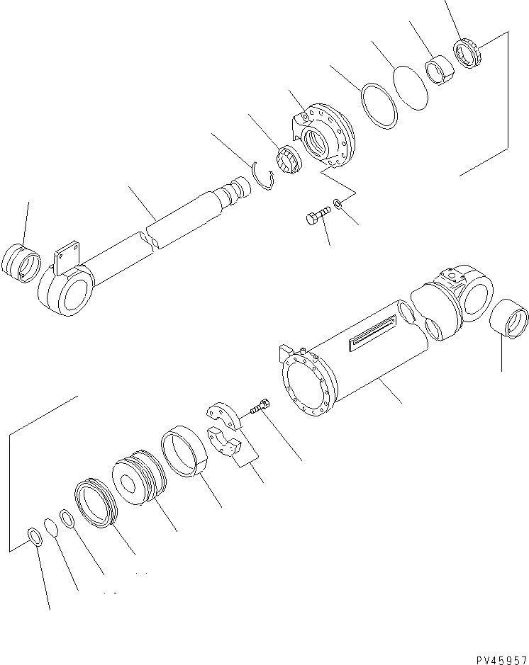 Схема запчастей Komatsu WA300-3A-X - ВИЛЫ ЦИЛИНДР (ДЛЯ БОЛЬШ. ТИП)(№-) УПРАВЛ-Е РАБОЧИМ ОБОРУДОВАНИЕМ