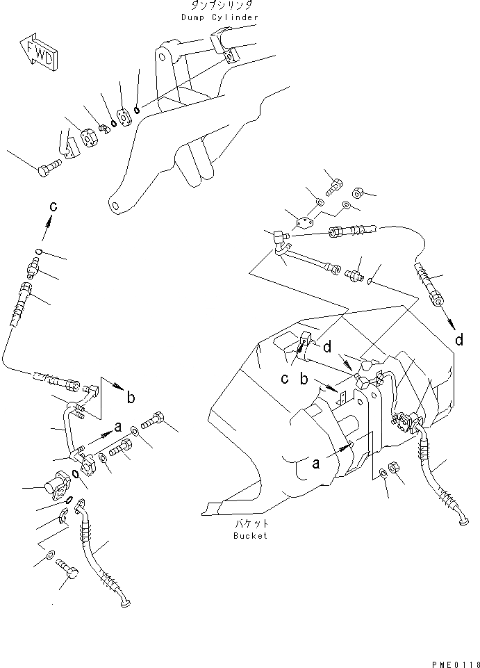 Схема запчастей Komatsu WA300-3A-X - КОВШ С 2-СТОРОНН. РАЗГРУЗКОЙ (/) (ГИДРОЛИНИЯ)(№-) РАБОЧЕЕ ОБОРУДОВАНИЕ