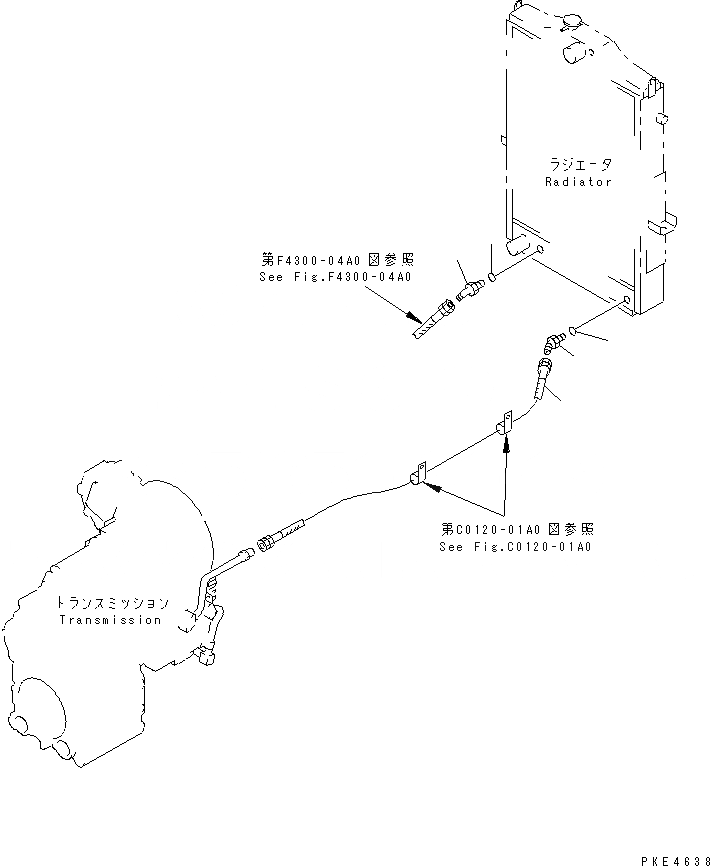 Схема запчастей Komatsu WA300-3A-SN - РАДИАТОР (МАСЛООХЛАДИТЕЛЬ ЛИНИЯ) СИСТЕМА ОХЛАЖДЕНИЯ