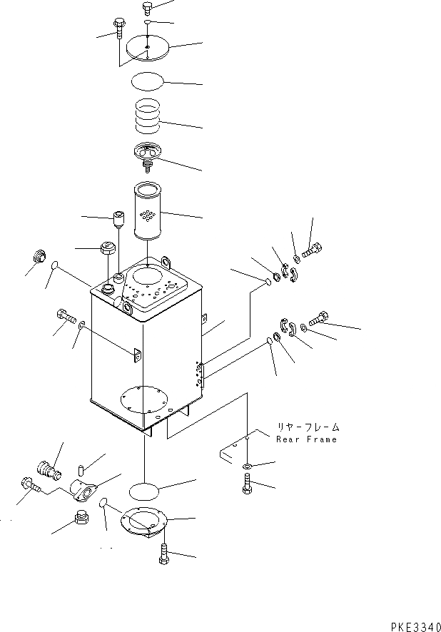 Схема запчастей Komatsu WA300-3A-SN - ГИДР. БАК. ГИДРАВЛИКА