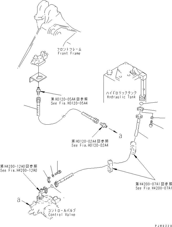 Схема запчастей Komatsu WA300-3A-SN - ГИДРОЛИНИЯ (УПРАВЛЯЮЩ. КЛАПАН ВОЗВРАТН. ЛИНИЯ) (С 4-Х СЕКЦИОНН. КЛАПАН И СОЕДИНИТ. УСТР-ВО)(№-) ГИДРАВЛИКА