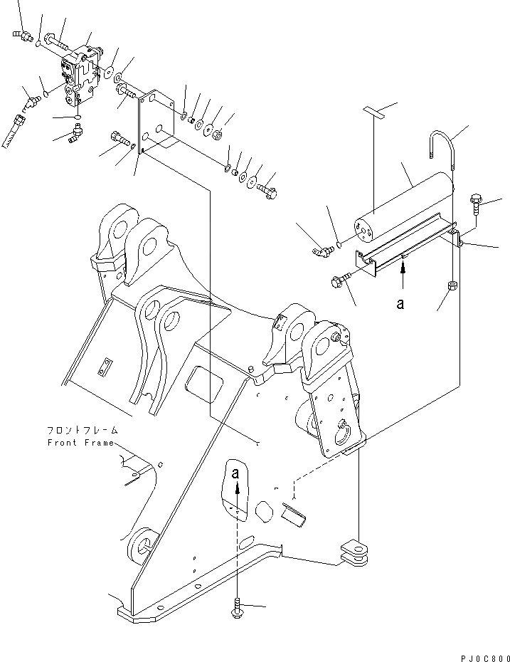 Схема запчастей Komatsu WA300-3A-SN - ГИДРОЛИНИЯ (E.C.S.S. КЛАПАН И АККУМУЛЯТОР)(№-) ГИДРАВЛИКА