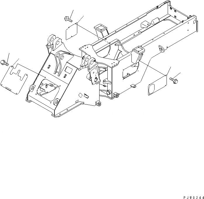 Схема запчастей Komatsu WA300-3A-SN - БЛОКИРОВКА И КРЫШКИ(ПЕРЕДН. И ЗАДН. РАМА COVER) (С 5-СЕКЦИОНН. КЛАПАН) ОСНОВНАЯ РАМА И ЕЕ ЧАСТИ