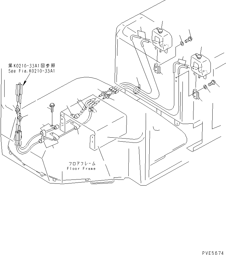 Схема запчастей Komatsu WA300-3A-SN - ОМЫВАТЕЛЬ СТЕКЛА БАК (С КАБИНОЙ ДЛЯ 2 ЧЕЛ.) КАБИНА ОПЕРАТОРА И СИСТЕМА УПРАВЛЕНИЯ