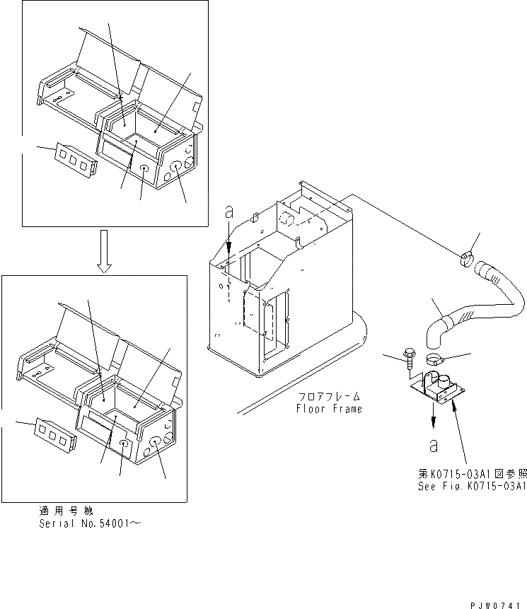 Схема запчастей Komatsu WA300-3A-SN - ОХЛАДИТЕЛЬ И ОБОГРЕВАТЕЛЬ. КОРПУС (С КАБИНОЙ ДЛЯ 2 ЧЕЛ.)(№-9) КАБИНА ОПЕРАТОРА И СИСТЕМА УПРАВЛЕНИЯ