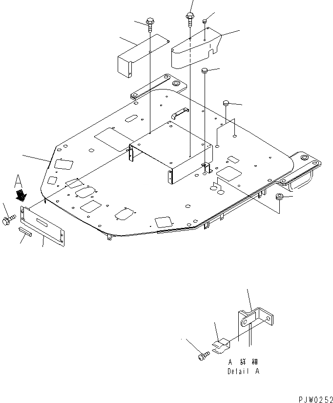 Схема запчастей Komatsu WA300-3A-SN - ПОЛ (ОСНОВН. КОНСТРУКЦИЯ) (С ТАХОГРАФОМ И 4-Х СЕКЦИОНН. КЛАПАН)(№-9) КАБИНА ОПЕРАТОРА И СИСТЕМА УПРАВЛЕНИЯ