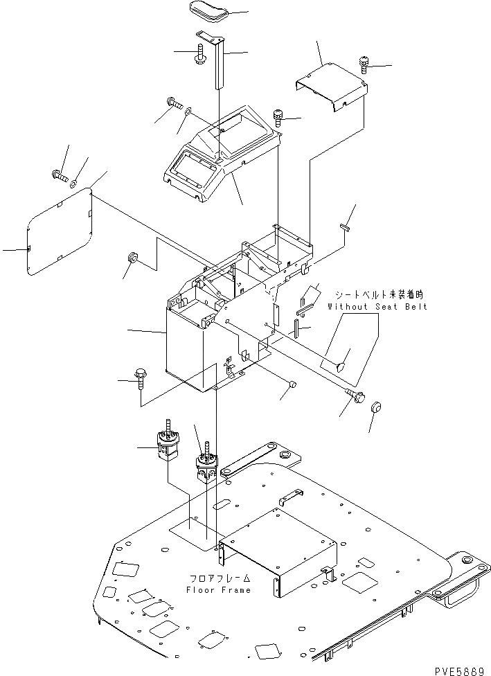 Схема запчастей Komatsu WA300-3A-SN - ПОЛ (ПРАВ. КОНСОЛЬН. БЛОК) (С 3-Х СЕКЦИОНН. КЛАПАН)(№-999) КАБИНА ОПЕРАТОРА И СИСТЕМА УПРАВЛЕНИЯ