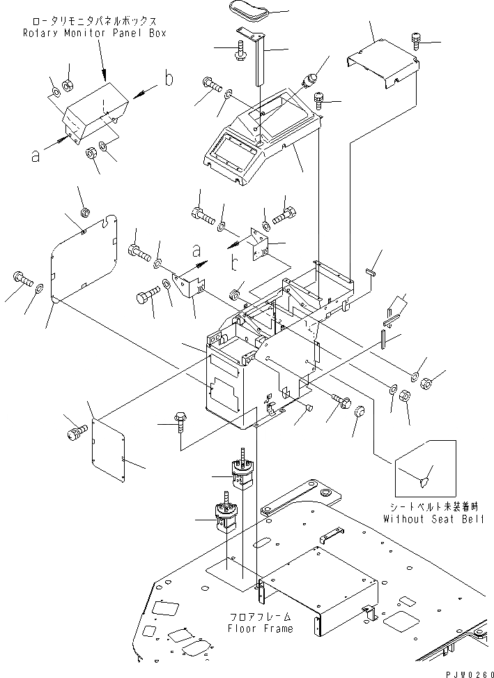 Схема запчастей Komatsu WA300-3A-SN - ПОЛ (ПРАВ. КОНСОЛЬН. БЛОК) (С 4-Х СЕКЦИОНН. КЛАПАН¤ ПОВОРОТН. SNOW И MULLTI COUPLER)(№-999) КАБИНА ОПЕРАТОРА И СИСТЕМА УПРАВЛЕНИЯ