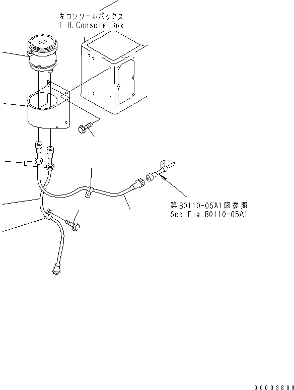 Схема запчастей Komatsu WA300-3A-SN - ПОЛ (ТАХОГРАФ И КАБЕЛЬ) (С КАБИНОЙ ДЛЯ 2 ЧЕЛ.)(№9-) КАБИНА ОПЕРАТОРА И СИСТЕМА УПРАВЛЕНИЯ