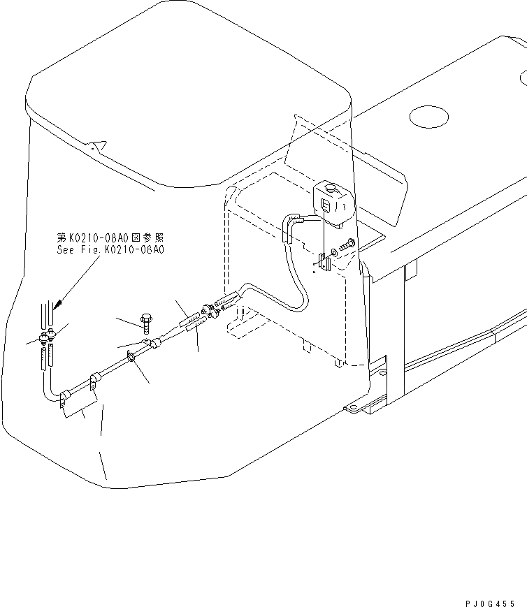 Схема запчастей Komatsu WA300-3A-SN - ОМЫВАТЕЛЬ СТЕКЛА БАК(№9-) КАБИНА ОПЕРАТОРА И СИСТЕМА УПРАВЛЕНИЯ