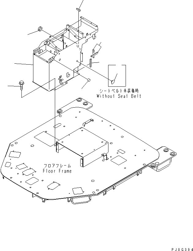 Схема запчастей Komatsu WA300-3A-SN - ПОЛ (ПРАВ. КОНСОЛЬН. БЛОК)(№9-) КАБИНА ОПЕРАТОРА И СИСТЕМА УПРАВЛЕНИЯ