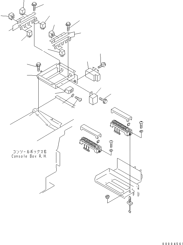 Схема запчастей Komatsu WA300-3A-SN - ПОЛ (ПРАВ. КОНСОЛЬН. БЛОК ЛИНИЯ)(№9-) КАБИНА ОПЕРАТОРА И СИСТЕМА УПРАВЛЕНИЯ