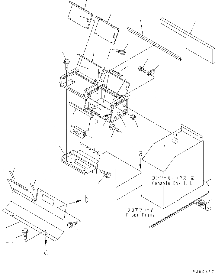 Схема запчастей Komatsu WA300-3A-SN - ЗАДН. КОНСОЛЬН. БЛОК(№9-) КАБИНА ОПЕРАТОРА И СИСТЕМА УПРАВЛЕНИЯ