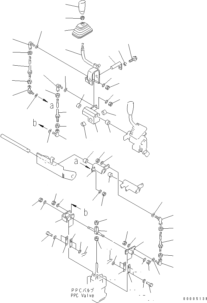 Схема запчастей Komatsu WA300-3A-SN - ПОЛ (ПЕРЕДН. УПРАВЛ. НАВЕСН. ОБОРУД. РЫЧАГ И МЕХАНИЗМ)(С 4-Х СЕКЦИОНН. КЛАПАН)(№9-) КАБИНА ОПЕРАТОРА И СИСТЕМА УПРАВЛЕНИЯ