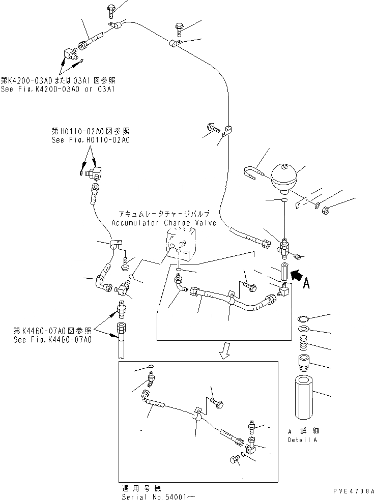 Схема запчастей Komatsu WA300-3A-SN - УПРАВЛ-Е ТОРМОЗОМ (КЛАПАН АККУМУЛЯТОРА - P.P.C. КЛАПАН) КАБИНА ОПЕРАТОРА И СИСТЕМА УПРАВЛЕНИЯ