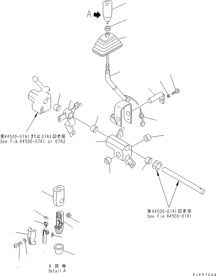 Схема запчастей Komatsu WA300-3A-SN - УПРАВЛЕНИЕ ПОГРУЗКОЙ (РЫЧАГ УПРАВЛЕНИЯ РАБОЧИМ ОБОРУДОВАНИЕМ) (MONO РЫЧАГ И ДОПОЛН. 2-Х СЕКЦИОНН. КЛАПАН)(№-9) КАБИНА ОПЕРАТОРА И СИСТЕМА УПРАВЛЕНИЯ