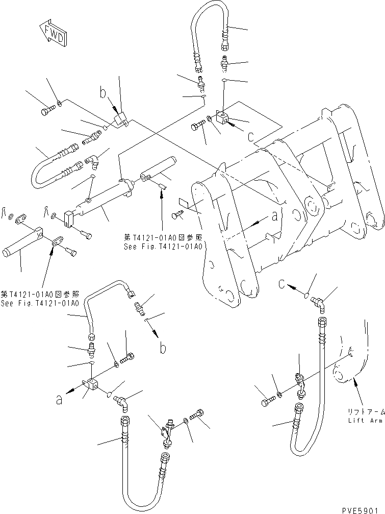 Схема запчастей Komatsu WA300-3A-SN - СОЕДИНИТ. УСТР-ВО (СОЕДИНИТ. УСТР-ВО ТРУБЫ И ПАЛЕЦ)(№-) РАБОЧЕЕ ОБОРУДОВАНИЕ