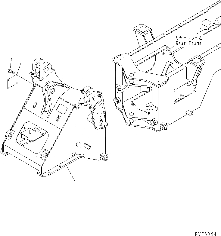 Схема запчастей Komatsu WA300-3A - ПЕРЕДН. РАМА (С ДОПОЛН. 2-Х СЕКЦИОНН. КЛАПАН И P.A.P.) ОСНОВНАЯ РАМА И ЕЕ ЧАСТИ