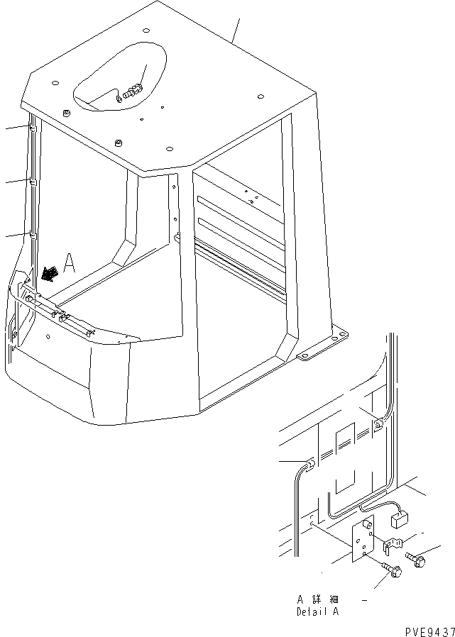 Схема запчастей Komatsu WA300-3A - КАБИНА ROPS (ЭЛЕКТРИКА КРЕПЛЕНИЕ PATRTS)(№-) КАБИНА ОПЕРАТОРА И СИСТЕМА УПРАВЛЕНИЯ