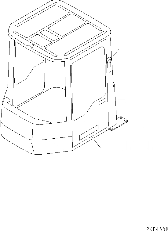 Схема запчастей Komatsu WA300-3A - КАБИНА ROPS (МАРКИРОВКА) КАБИНА ОПЕРАТОРА И СИСТЕМА УПРАВЛЕНИЯ