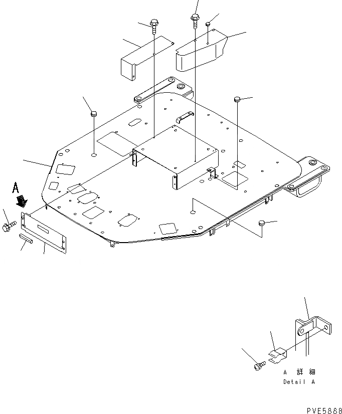Схема запчастей Komatsu WA300-3A - ПОЛ (ОСНОВН. КОНСТРУКЦИЯ)(№-9) КАБИНА ОПЕРАТОРА И СИСТЕМА УПРАВЛЕНИЯ