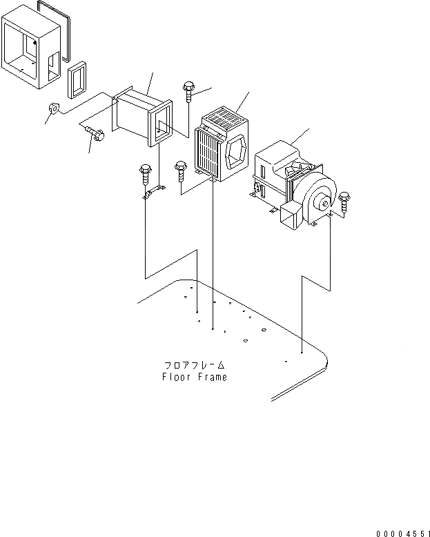 Схема запчастей Komatsu WA300-3A - ОБОГРЕВАТЕЛЬ. (ОБОГРЕВАТЕЛЬ. КОМПЛЕКТ) (С КАБИНОЙ ДЛЯ 2 ЧЕЛ.)(№9-) КАБИНА ОПЕРАТОРА И СИСТЕМА УПРАВЛЕНИЯ