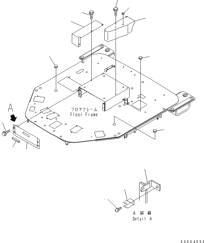 Схема запчастей Komatsu WA300-3A - ПОЛ (ОСНОВН. КОНСТРУКЦИЯ) (С КАБИНОЙ ДЛЯ 2 ЧЕЛ.)(№9-) КАБИНА ОПЕРАТОРА И СИСТЕМА УПРАВЛЕНИЯ