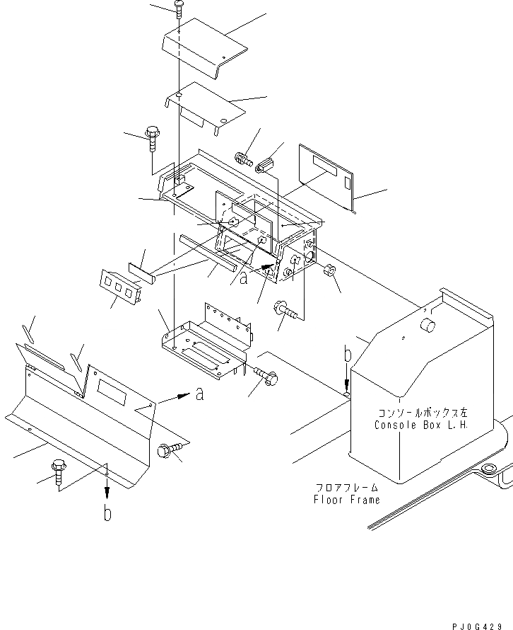 Схема запчастей Komatsu WA300-3A - ЗАДН. КОНСОЛЬН. БЛОК (С КАБИНОЙ ДЛЯ 2 ЧЕЛ.)(№9-) КАБИНА ОПЕРАТОРА И СИСТЕМА УПРАВЛЕНИЯ