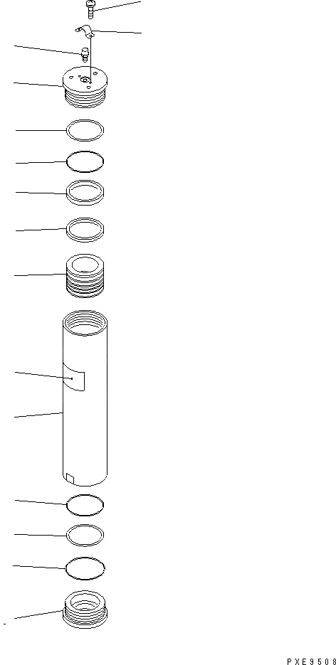 Схема запчастей Komatsu WA300-3A - АККУМУЛЯТОР (E.C.S.S. УПРАВЛ-Е)(№-) ОСНОВН. КОМПОНЕНТЫ И РЕМКОМПЛЕКТЫ
