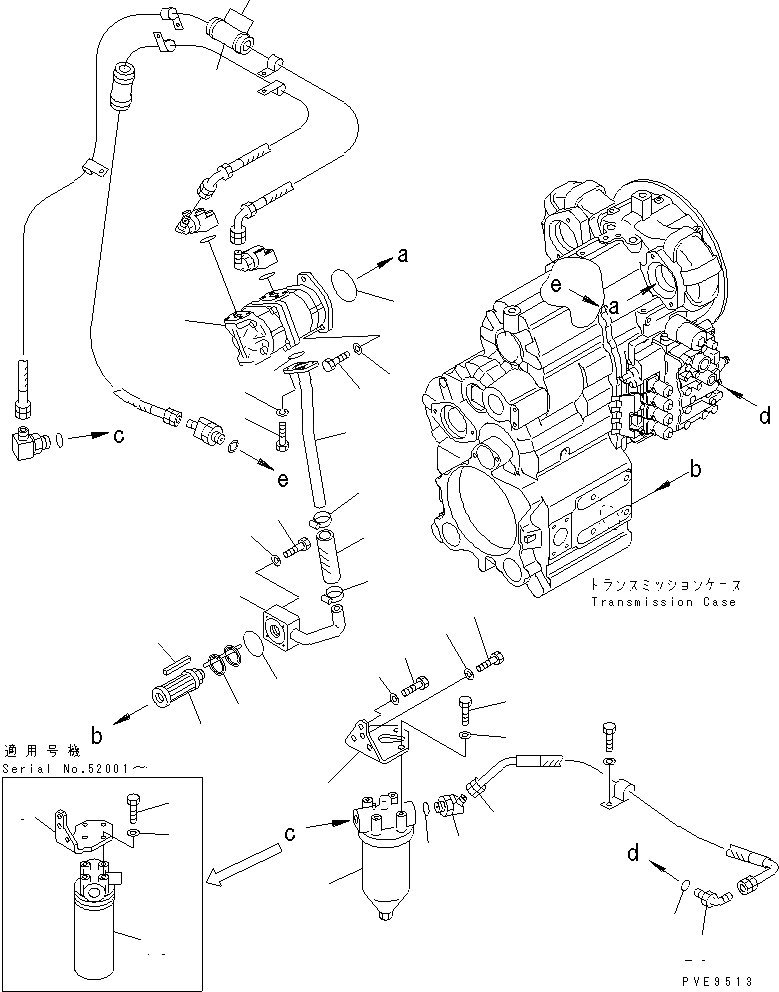 Схема запчастей Komatsu WA300-3CS - ТРАНСМИССИЯ (НАСОС ТРАНСМИССИИ И ТРУБЫ) (/) ТРАНСМИССИЯ