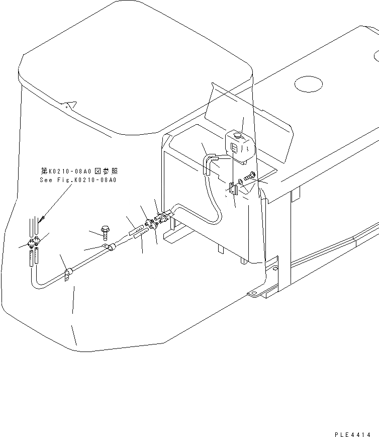 Схема запчастей Komatsu WA300-3CS - ОМЫВАТЕЛЬ СТЕКЛА БАК(№-) КАБИНА ОПЕРАТОРА И СИСТЕМА УПРАВЛЕНИЯ