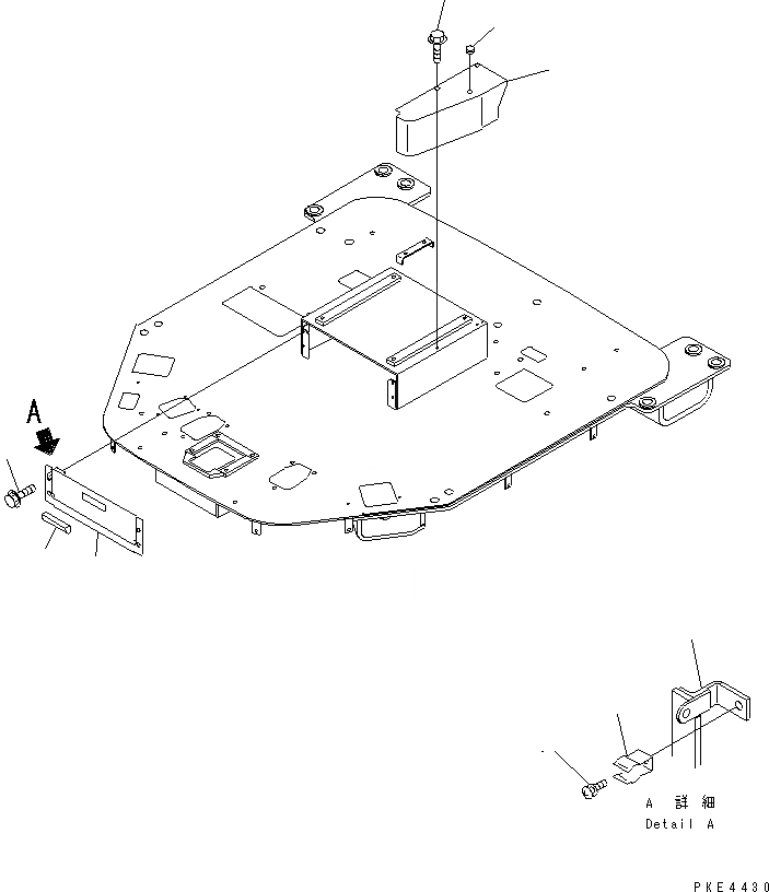 Схема запчастей Komatsu WA300-3CS - ПОЛ (АКСЕССУАРЫ) КАБИНА ОПЕРАТОРА И СИСТЕМА УПРАВЛЕНИЯ