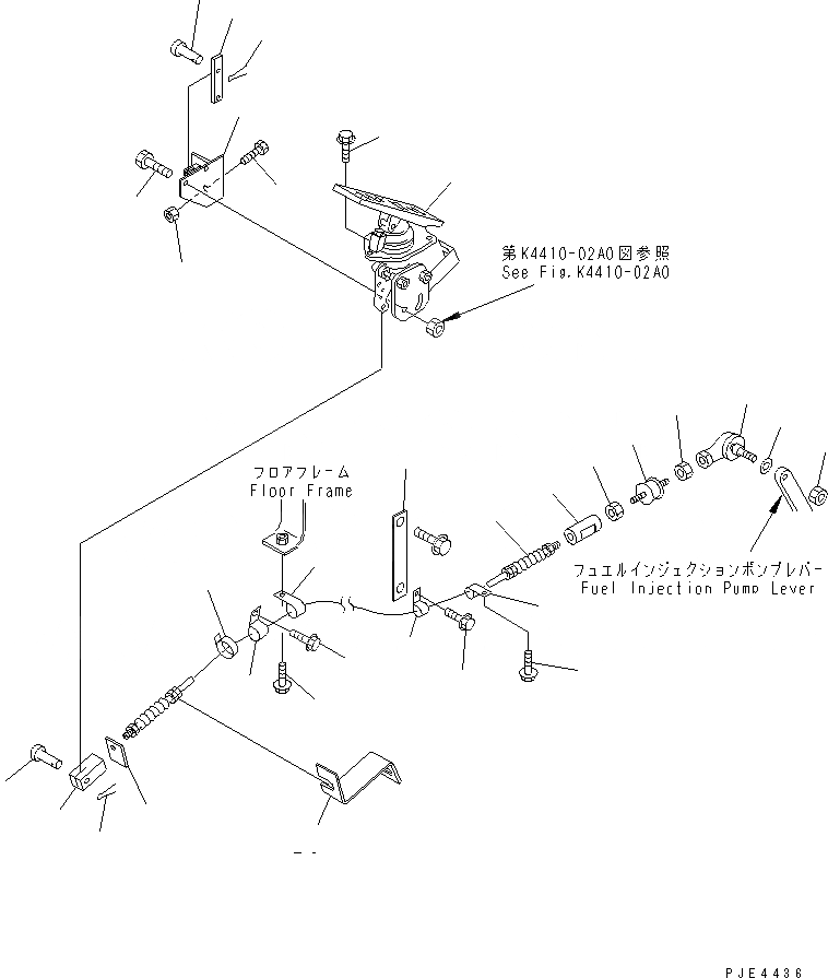 Схема запчастей Komatsu WA300-3CS - ПЕДАЛЬ АКСЕЛЕРАТОРАAND МЕХАНИЗМ КАБИНА ОПЕРАТОРА И СИСТЕМА УПРАВЛЕНИЯ