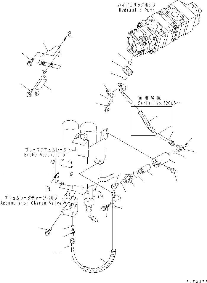 Схема запчастей Komatsu WA300-3CS - УПРАВЛ-Е ТОРМОЗОМ (НАСОС PPC - КЛАПАН АККУМУЛЯТОРА) КАБИНА ОПЕРАТОРА И СИСТЕМА УПРАВЛЕНИЯ