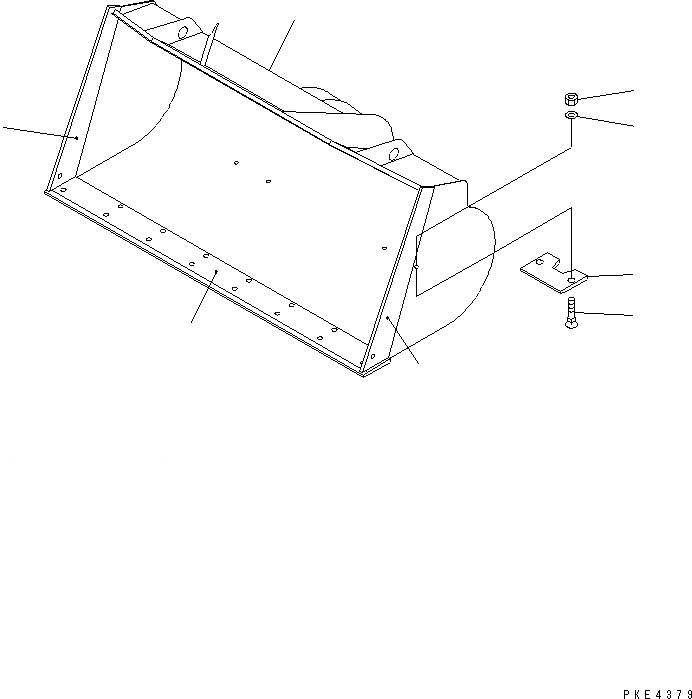 Схема запчастей Komatsu WA300-3CS - КОВШ¤ .M (С РЕЖУЩ. КРОМКОЙ НА БОЛТАХ .7M)(№-999) РАБОЧЕЕ ОБОРУДОВАНИЕ