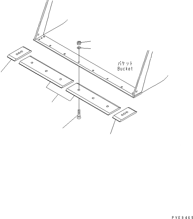 Схема запчастей Komatsu WA300-3CS - РЕЖУЩ. КРОМКА НА БОЛТАХ(№-) РАБОЧЕЕ ОБОРУДОВАНИЕ