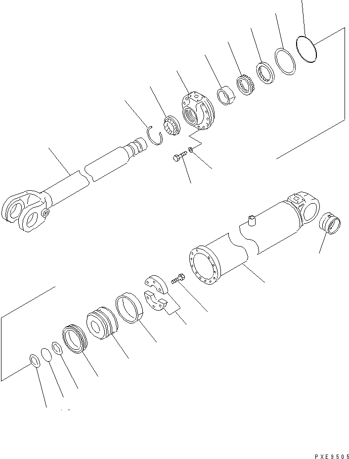 Схема запчастей Komatsu WA300-3CS - ГИДРОЦИЛИНДР ПОДЪЕМА ОСНОВН. КОМПОНЕНТЫ И РЕМКОМПЛЕКТЫ