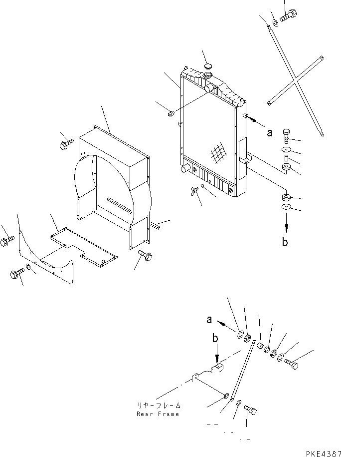 Схема запчастей Komatsu WA300L-3 - РАДИАТОР (ВНУТР. ЧАСТИ И КРЕПЛЕНИЕ) СИСТЕМА ОХЛАЖДЕНИЯ