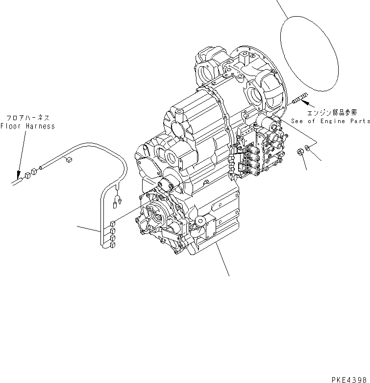 Схема запчастей Komatsu WA300L-3 - ТРАНСМИССИЯ (ТРАНСМИССИЯ И Э/ПРОВОДКА) ТРАНСМИССИЯ