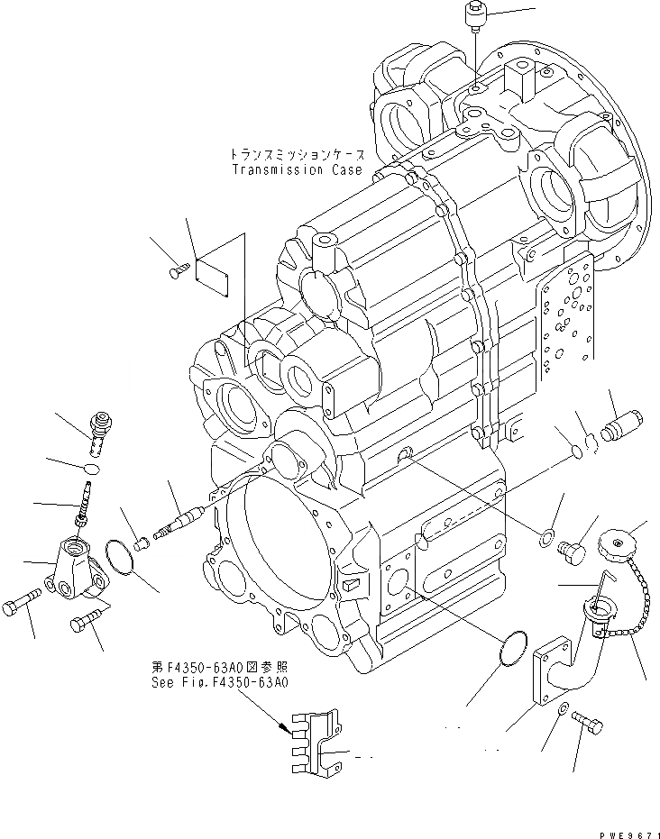 Схема запчастей Komatsu WA300L-3 - ТРАНСМИССИЯ (АКСЕССУАРЫ) ТРАНСМИССИЯ