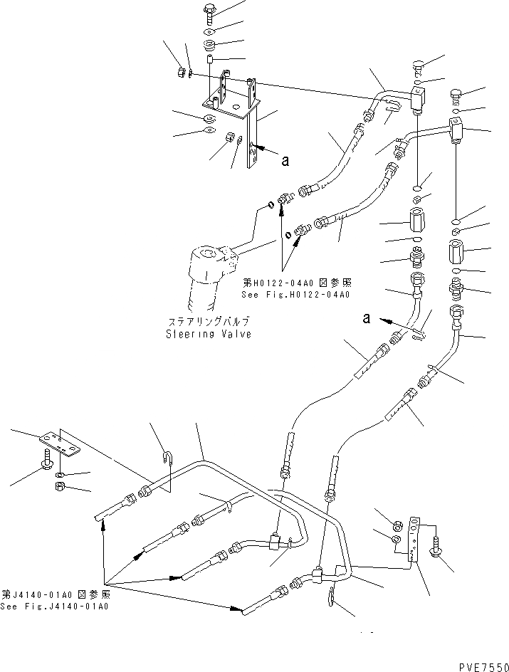 Схема запчастей Komatsu WA300L-3 - РУЛЕВ. УПРАВЛЕНИЕ ГИДРОЛИНИЯ ГИДРАВЛИКА
