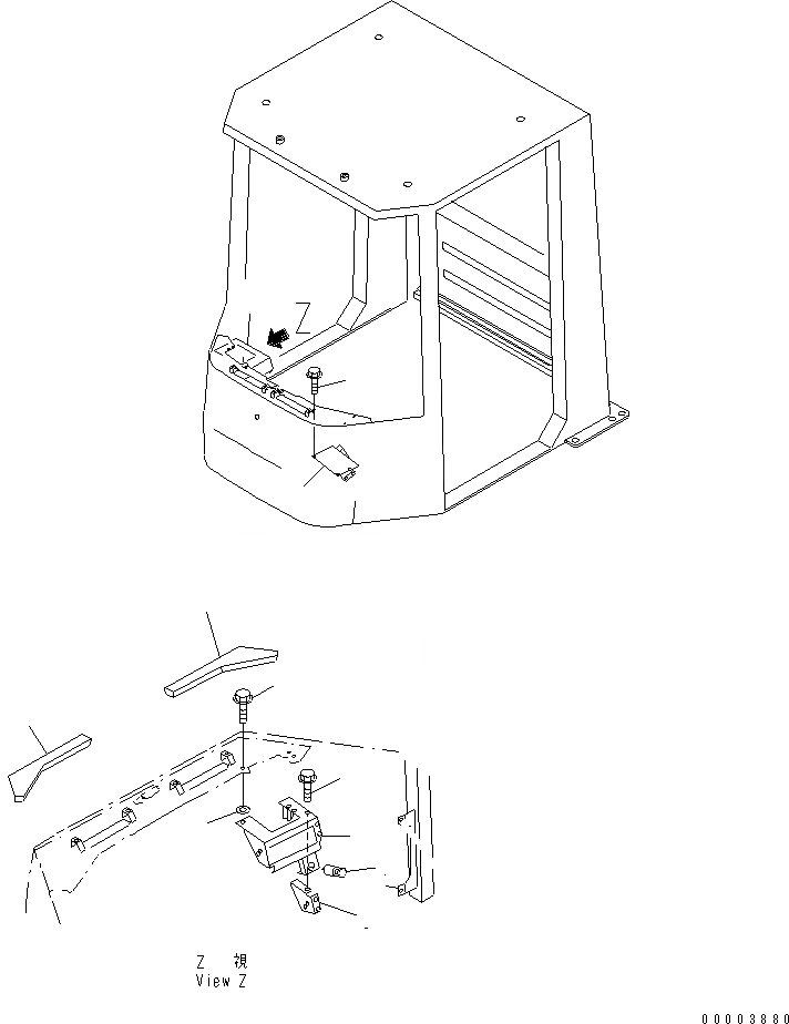 Схема запчастей Komatsu WA300L-3 - КАБИНА ROPS (ПРИКУРИВАТЕЛЬ И РАДИО) (С AM/FM CASSETTE STEREO)(№-) КАБИНА ОПЕРАТОРА И СИСТЕМА УПРАВЛЕНИЯ