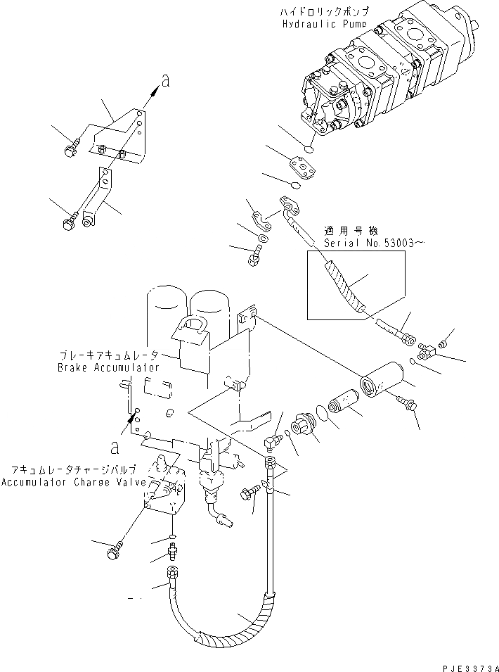 Схема запчастей Komatsu WA300L-3 - УПРАВЛ-Е ТОРМОЗОМ (НАСОС PPC - КЛАПАН АККУМУЛЯТОРА) КАБИНА ОПЕРАТОРА И СИСТЕМА УПРАВЛЕНИЯ