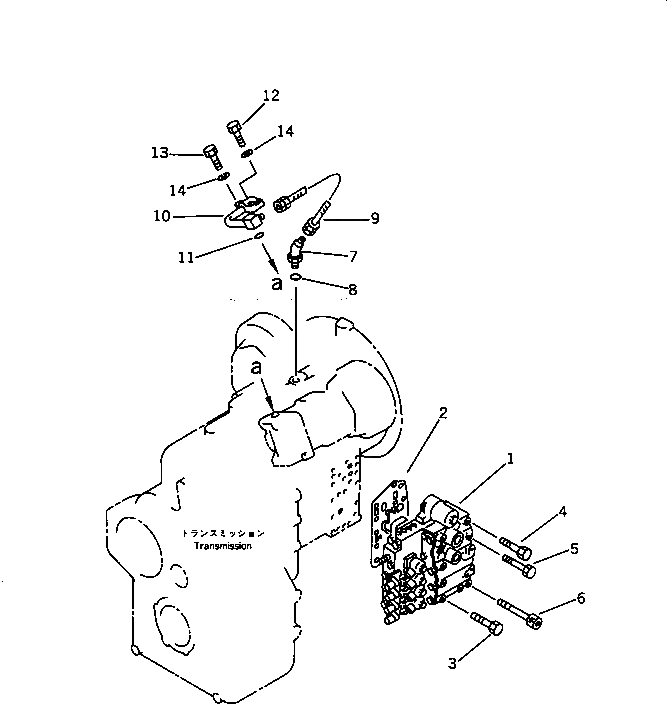 Схема запчастей Komatsu WA320-1 - ГИДРОЛИНИЯ ТРАНСМИССИИ (/) ГИДРОТРАНСФОРМАТОР И ТРАНСМИССИЯ