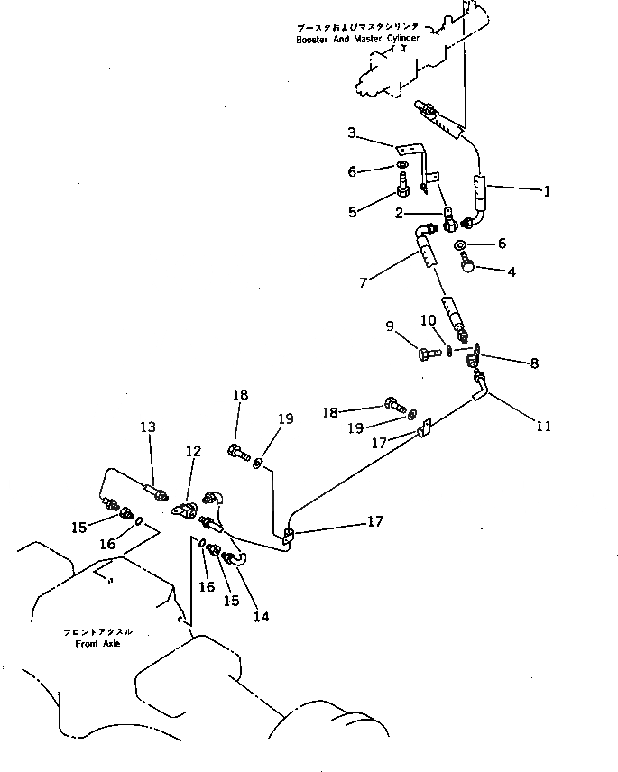 Схема запчастей Komatsu WA320-1 - ТОРМОЗ. МАСЛОПРОВОДЯЩАЯ ЛИНИЯ (/)(№-9999) ВЕДУЩ. ВАЛ¤ ДИФФЕРЕНЦ. И КОЛЕСА
